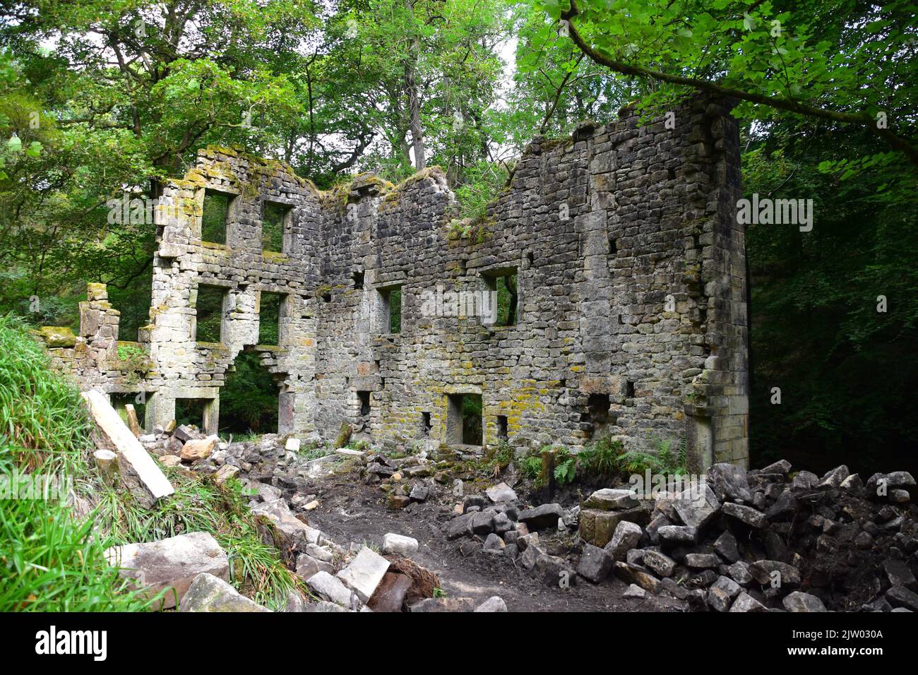 Staups Mill, Jumble Hole Clough, Hebden Bridge, West yorkshire Stock