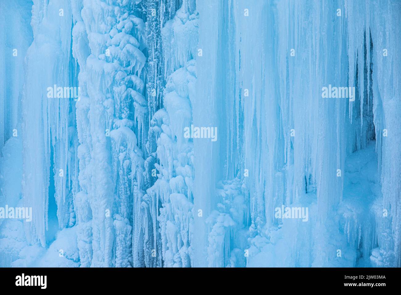 Frozen waterfall, Shiretoko National Park, Hokkaido, Japan Stock Photo