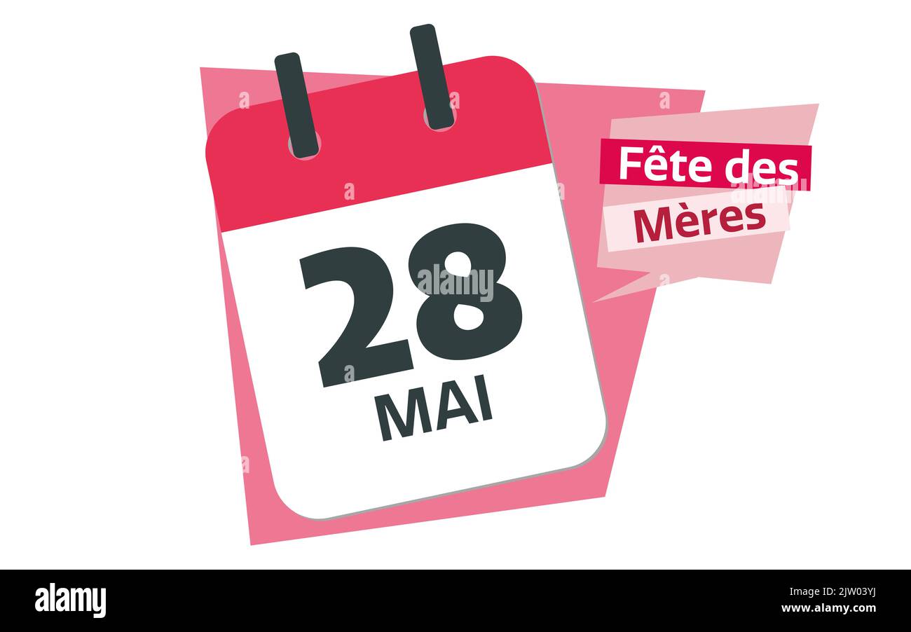 french 28 may 2023 calendar date mothers day Stock Photo Alamy