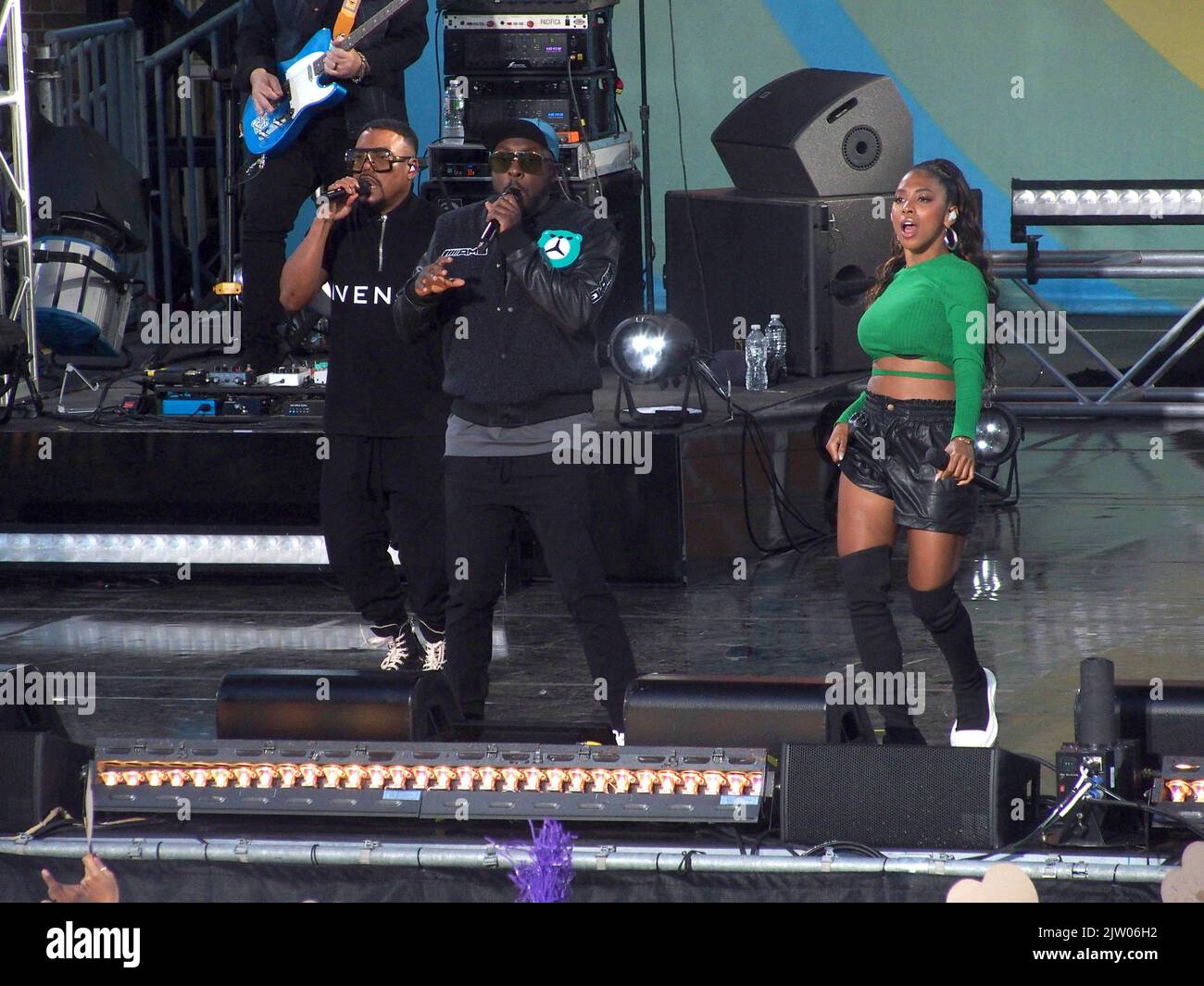 September 2, 2022, New York, New York, USA: September 2, 2022     NEW YORK .The Black Eyed Peas perform in New York's Central Park for the Good Morning America Concert Series.. Will i.Am,  J. Rey Soul, APL DE AP (Credit Image: © Bruce Cotler/ZUMA Press Wire) Stock Photo