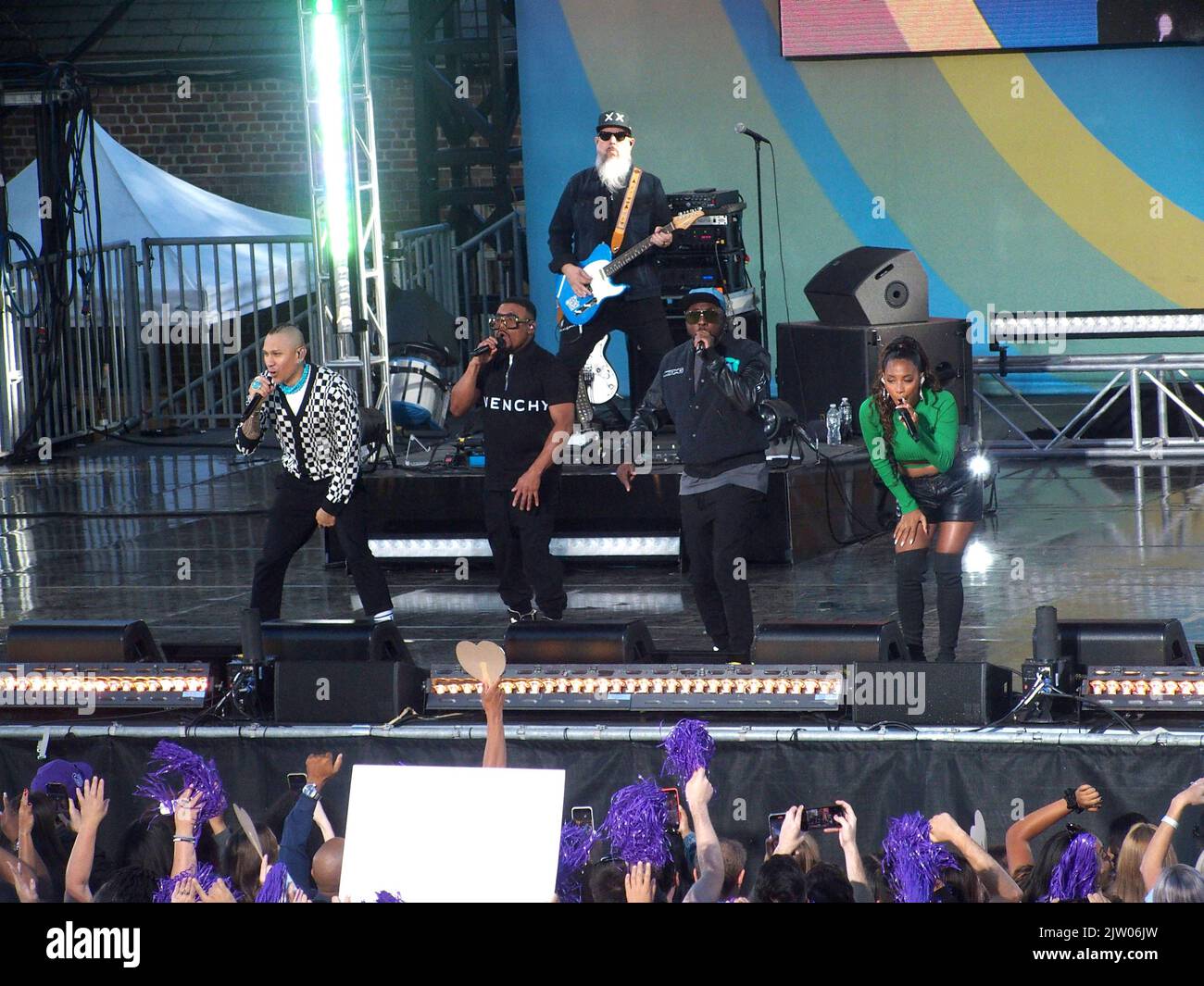 September 2, 2022, New York, New York, USA: September 2, 2022     NEW YORK .The Black Eyed Peas perform in New York's Central Park for the Good Morning America Concert Series..Taboo, Will i.Am,  J. Rey Soul, APL DE AP (Credit Image: © Bruce Cotler/ZUMA Press Wire) Stock Photo
