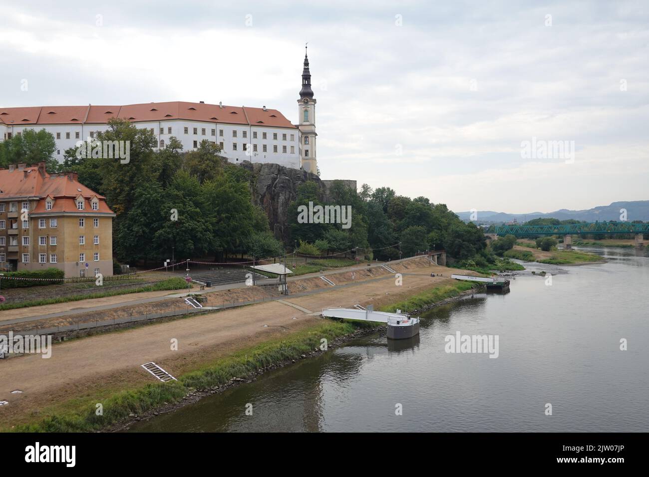 Decin Castle, City of Decin, Czech Republic, Europe Stock Photo