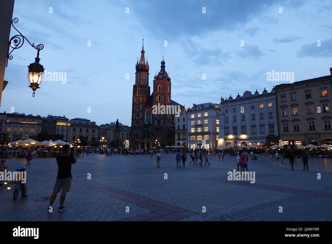 The main square in Krakow old town, Poland, Europe Stock Photo