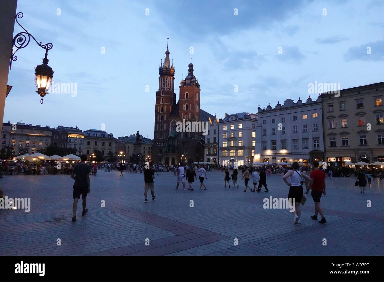 The main square in Krakow old town, Poland, Europe Stock Photo