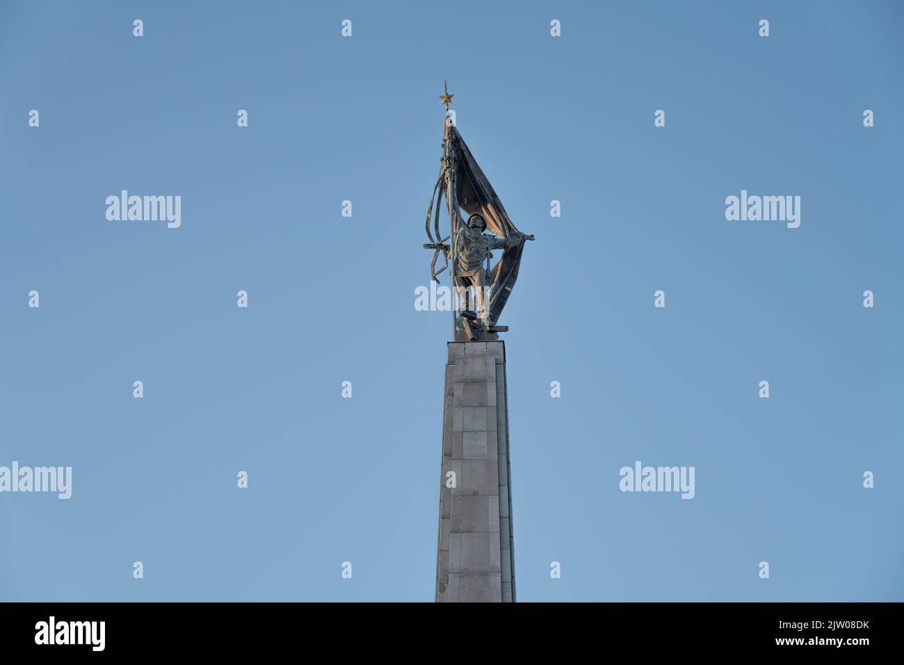 Slavin War Memorial Soldier Monument - Bratislava, Slovakia Stock Photo