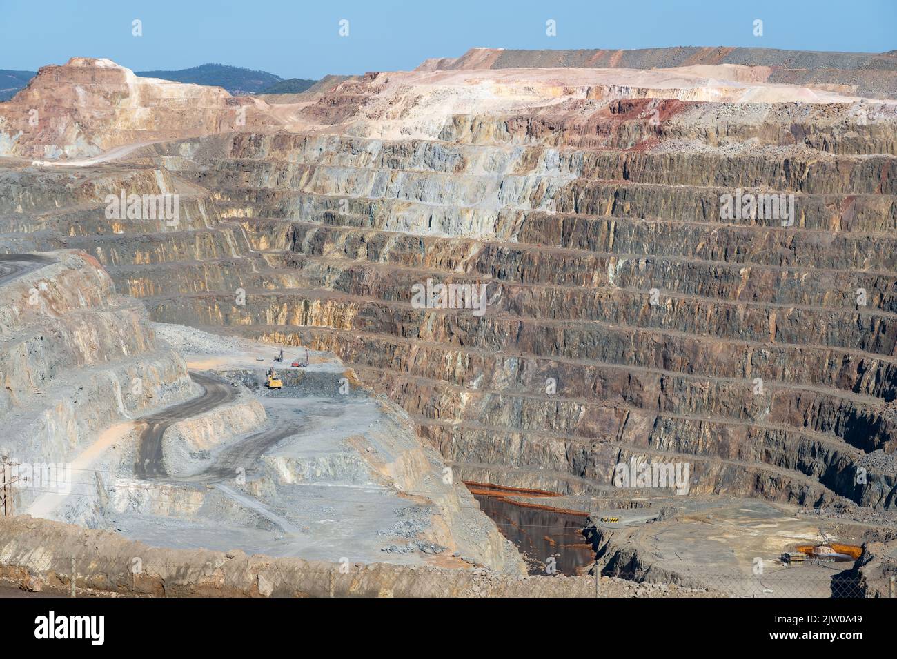 Riotinto mines in Huelva, open pit mining exploitation Stock Photo