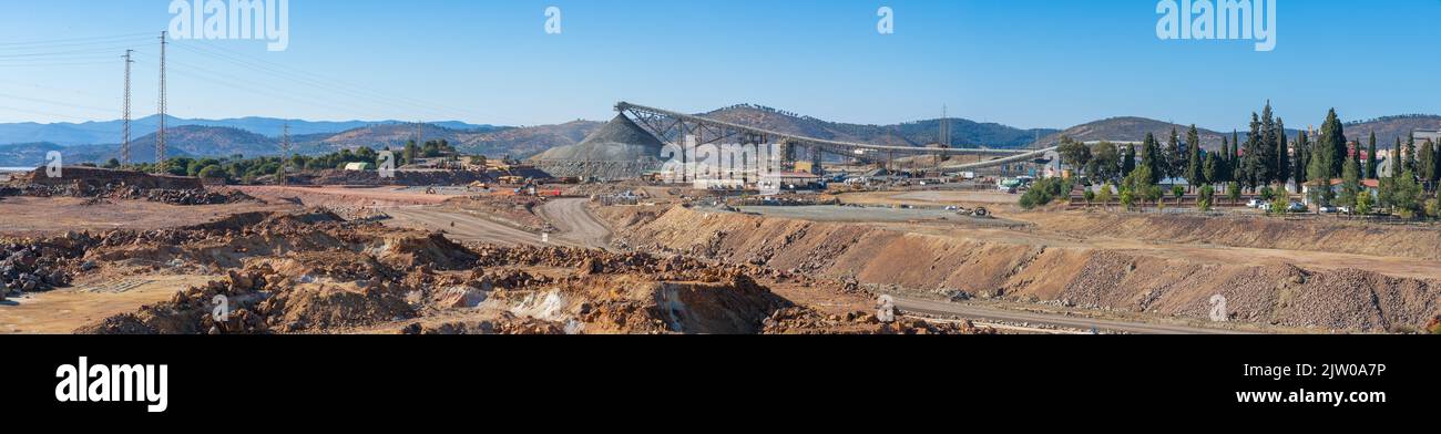 Riotinto mines in Huelva, open pit mining exploitation Stock Photo