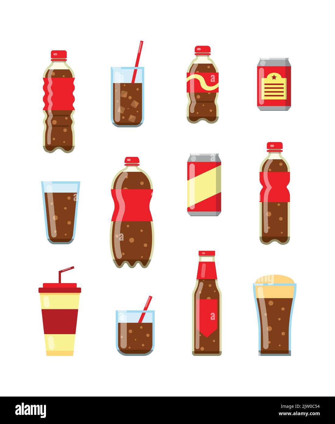 Web Stock Illustration - Download Image Now - Soda, Drinking Glass