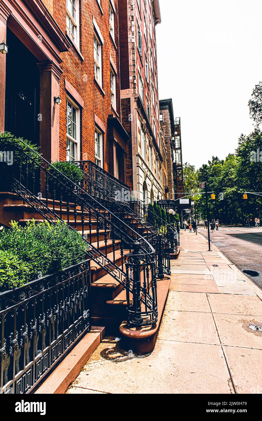 New York City sidewalk, New York City, New York State Stock Photo