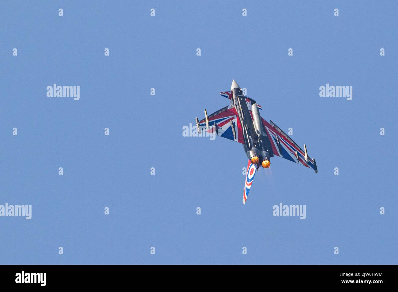 RAF Eurofighter Typhoon displaying at Blackpool Air Show 2022 Stock