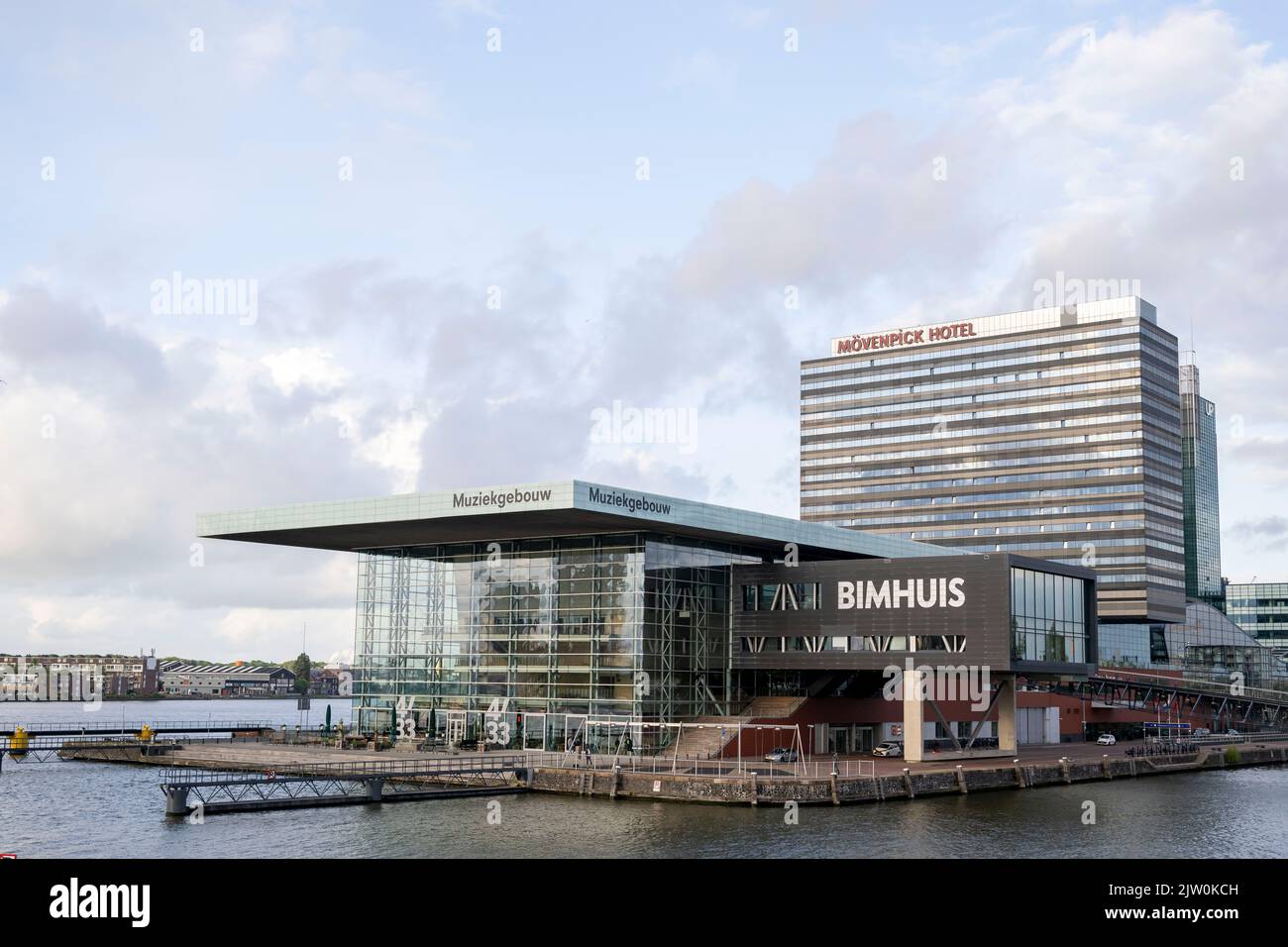 A general view of the outside of the Amsterdam passenger cruise terminal in Amsterdam, Holland. Stock Photo