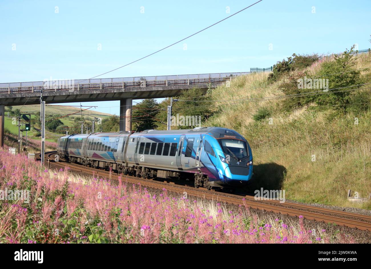 TransPennine Express class 397 Civity Nova 2 electric multiple unit train, 397010, on West Coast Main Line at Lowgill in Cumbria, 2nd September 2022. Stock Photo