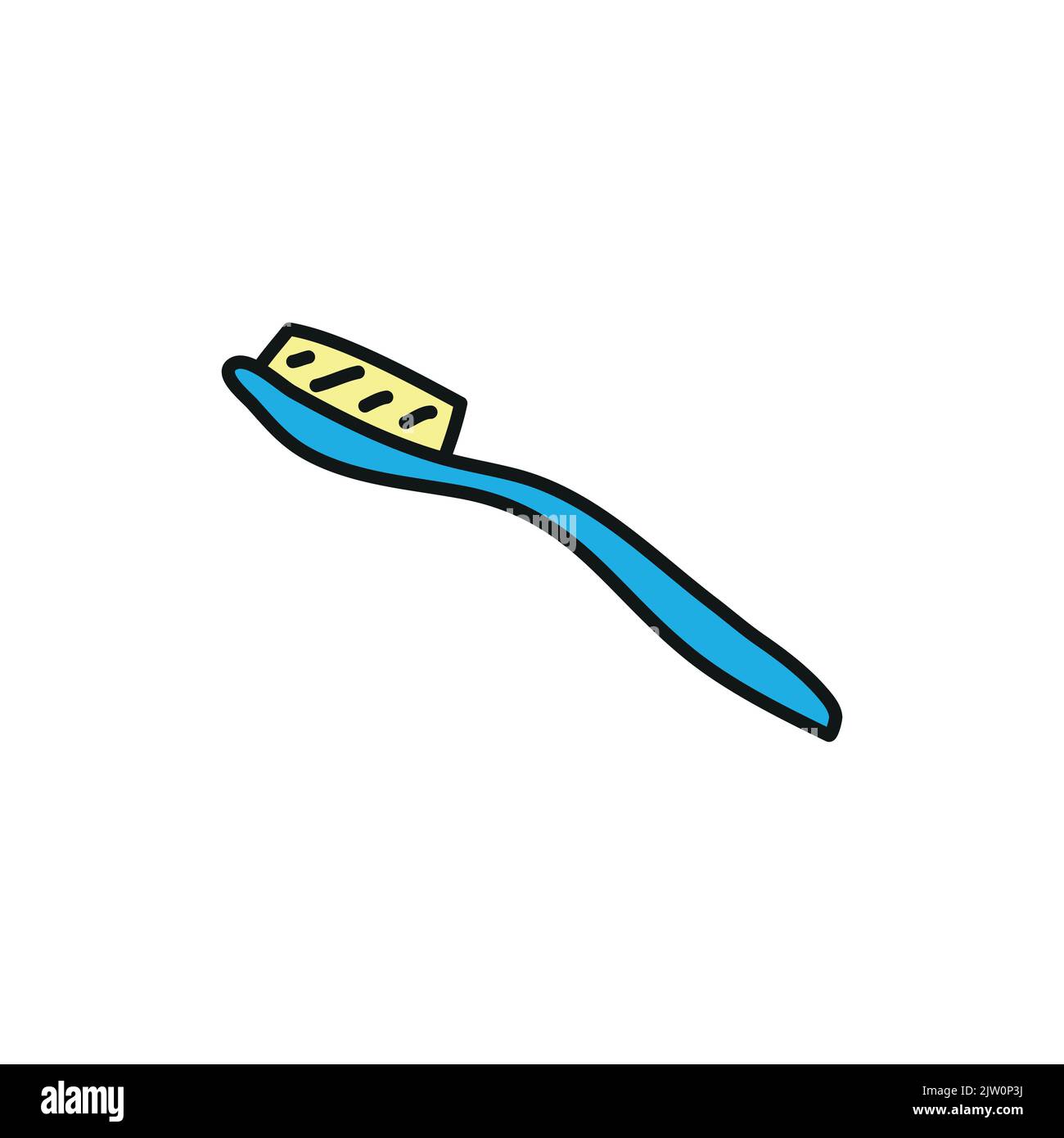 Doodle colored handle foot file isolated on white background Stock