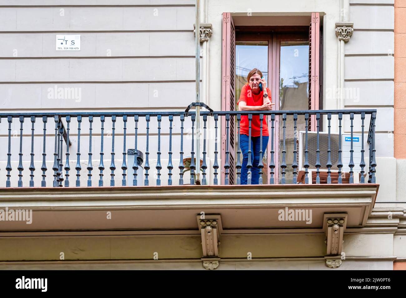 Spanish woman a balcony hi-res stock images - Alamy