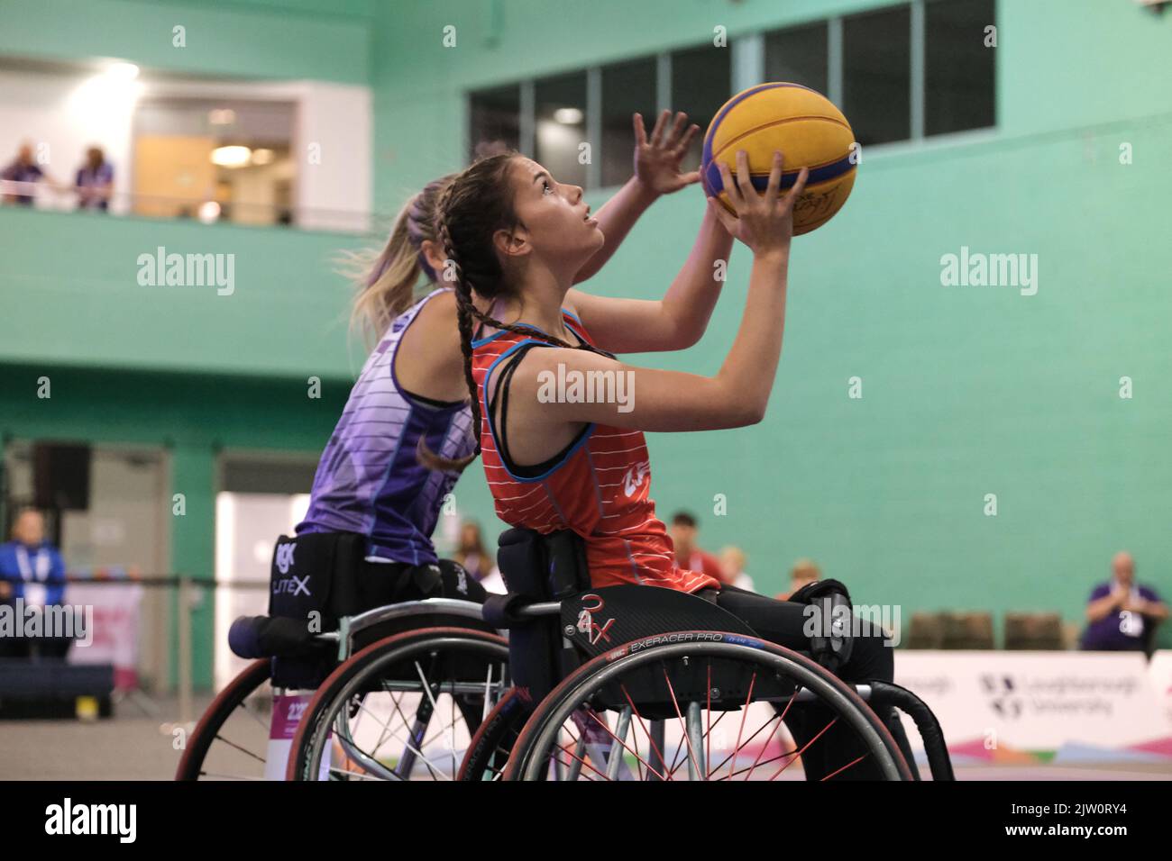 Girls wheelchair basketball on Day Two of the School Games National