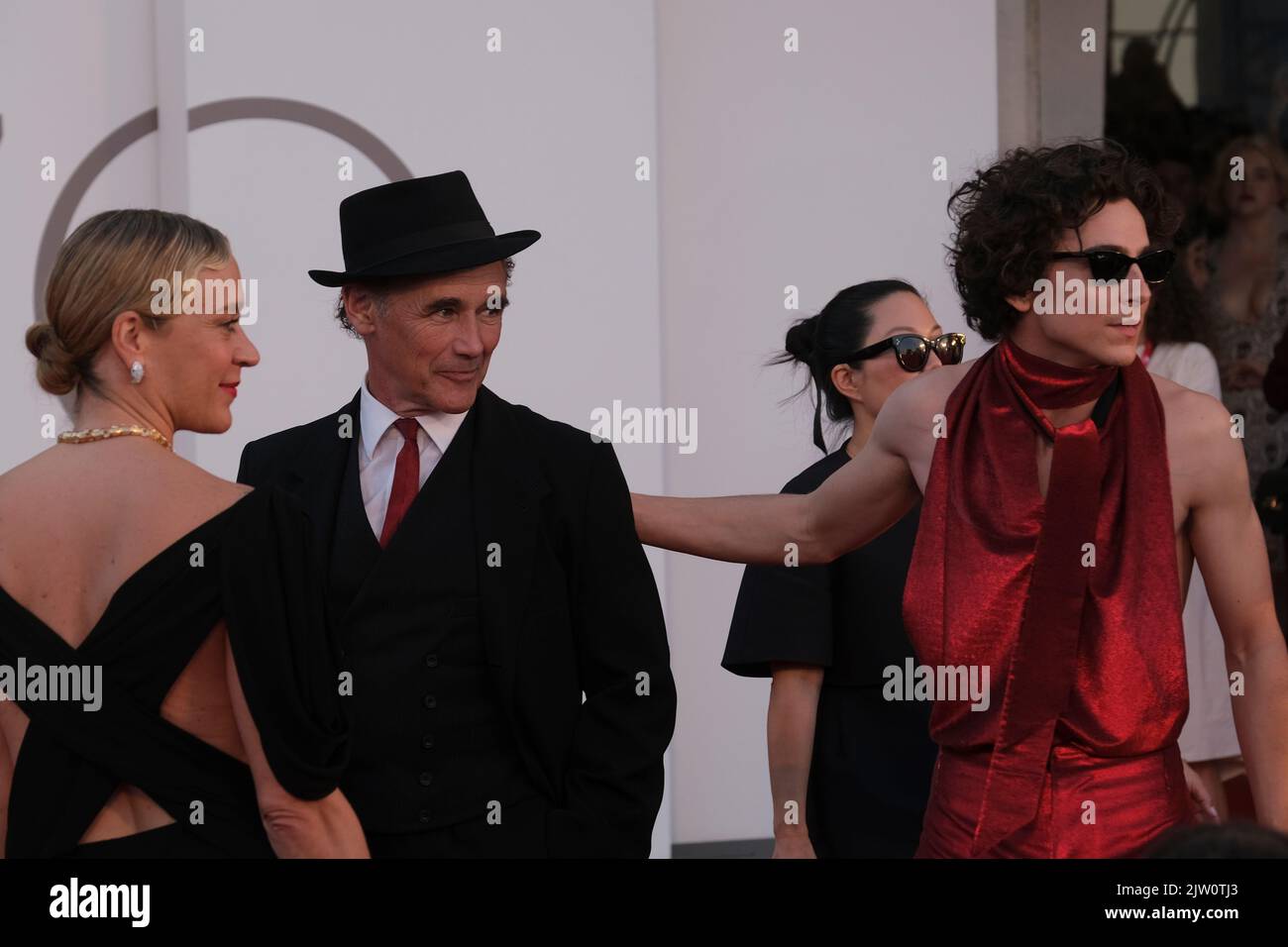 Timothee Chalamet attends the 'Bones And All' red carpet at the 79th Venice International Film Festival on September 02, 2022 in Venice, Italy. Stock Photo