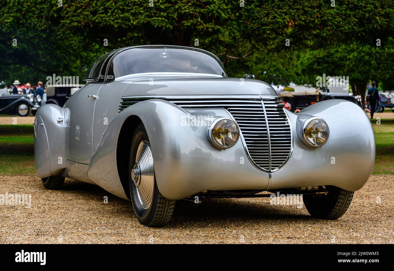 Cars Arriving at the Concours of Elegance 2022 being held at Hampton