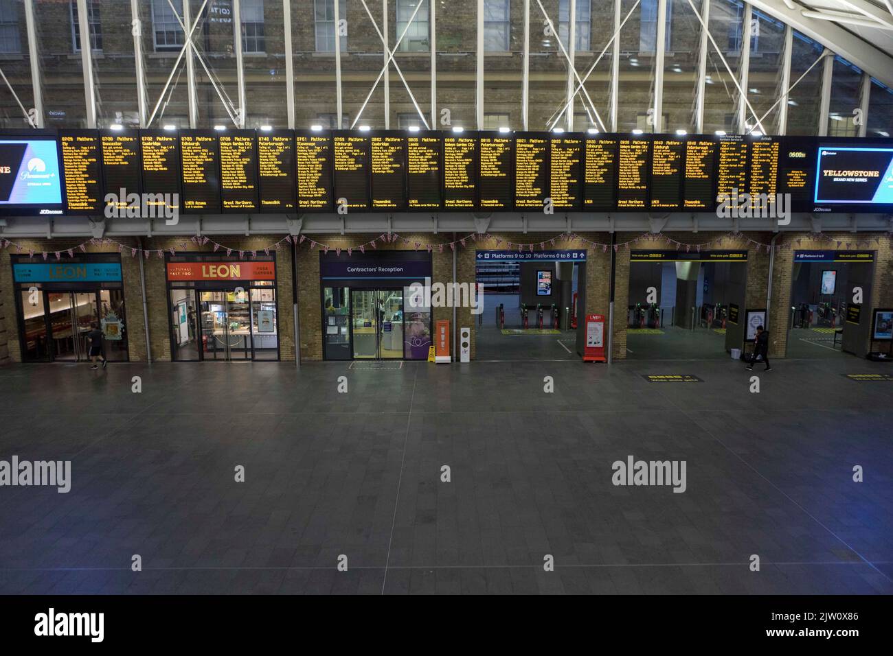 National rail service is reduced to 1-2 trains per hour at London King ...