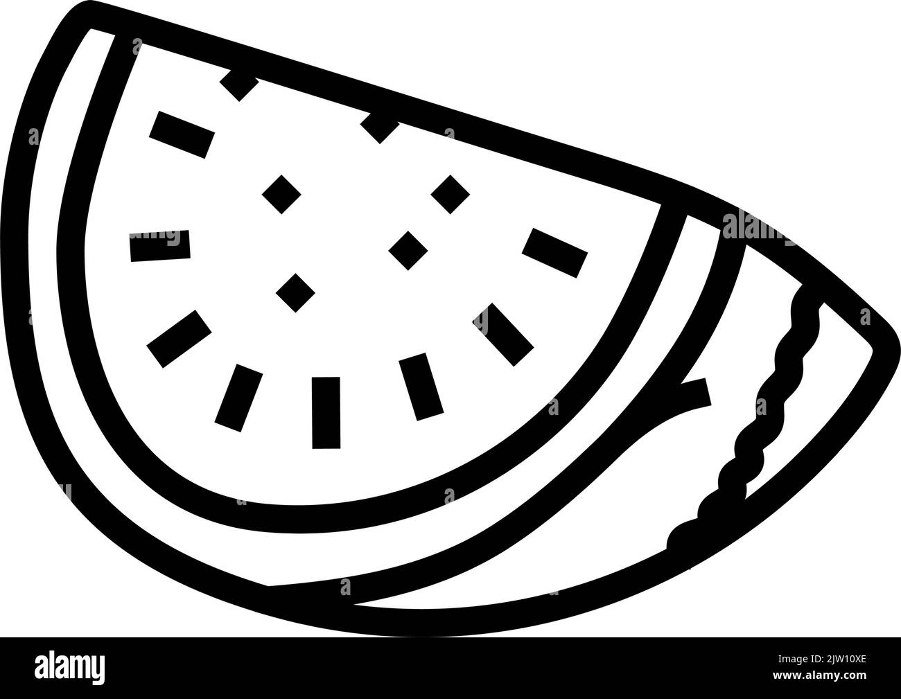 cut slice watermelon line icon vector illustration Stock Vector Image ...