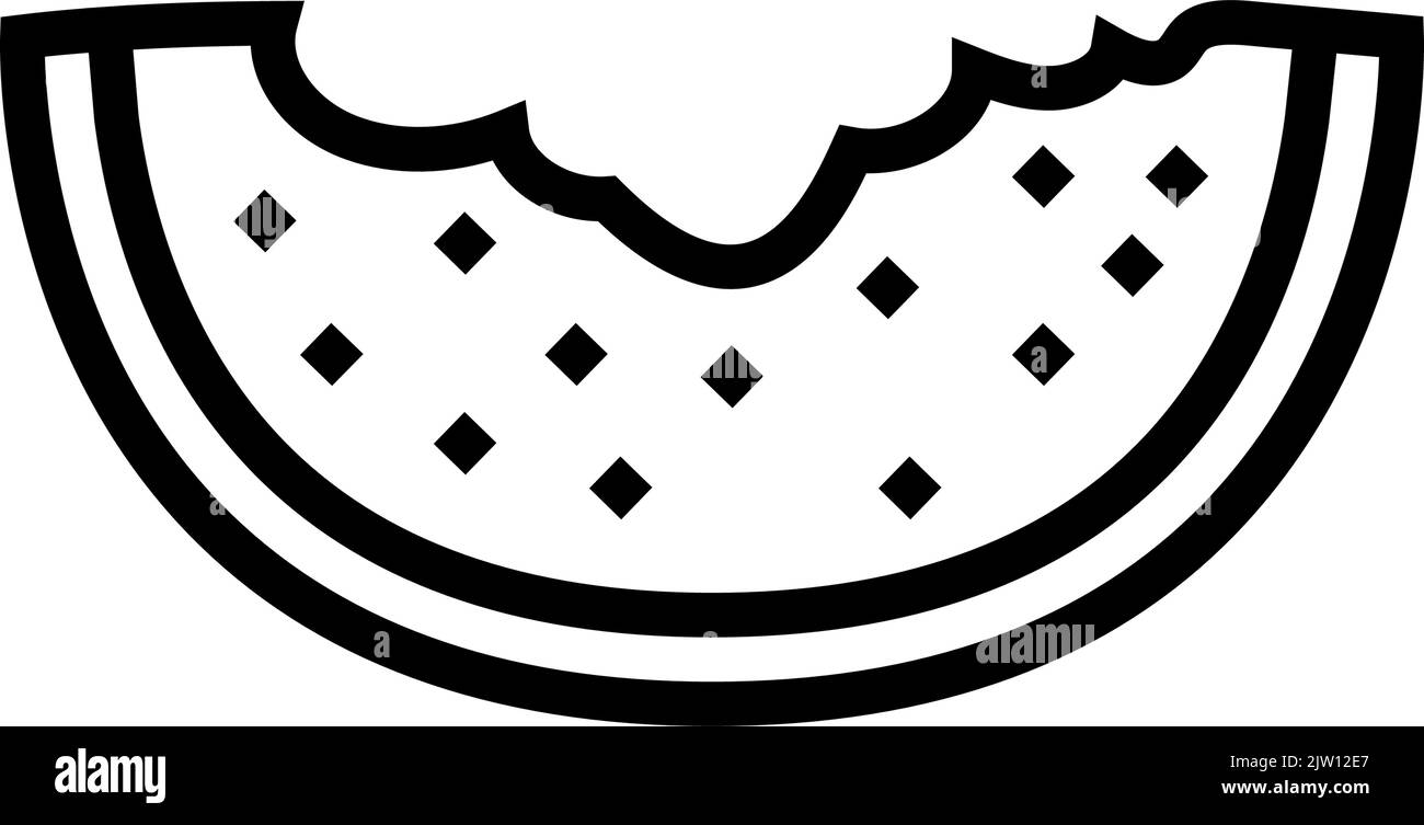 food watermelon line icon vector illustration Stock Vector Image & Art ...
