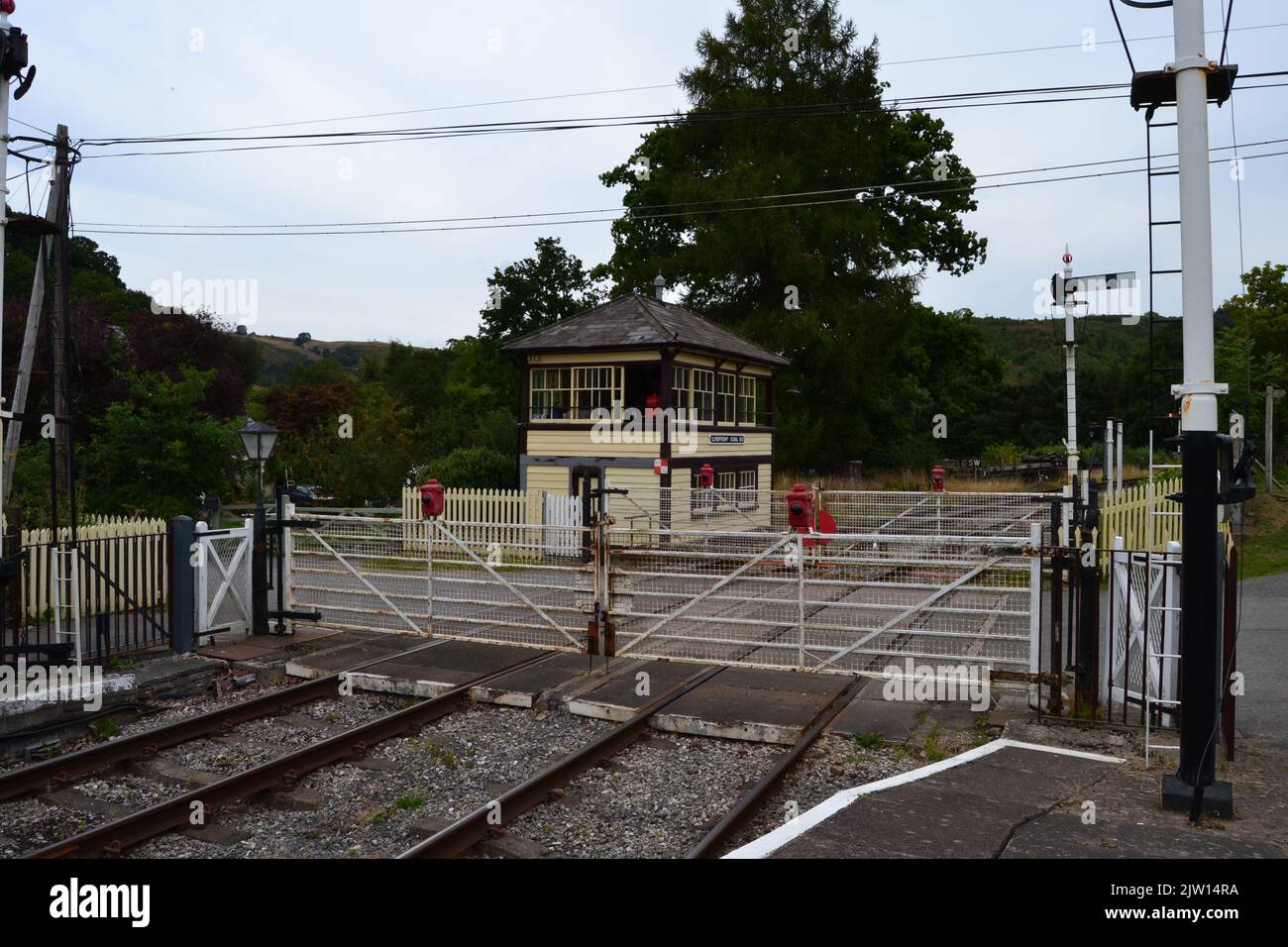 Glyndyfrdwy Signal Box, North Wales. Stock Photo