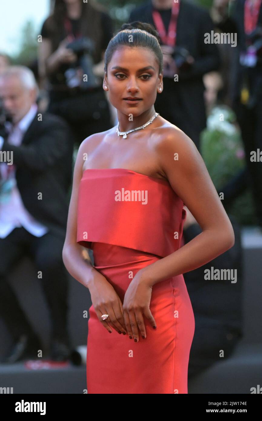 Venice, Italy. 02nd Sep, 2022. Simone Ashley attends the premiere of