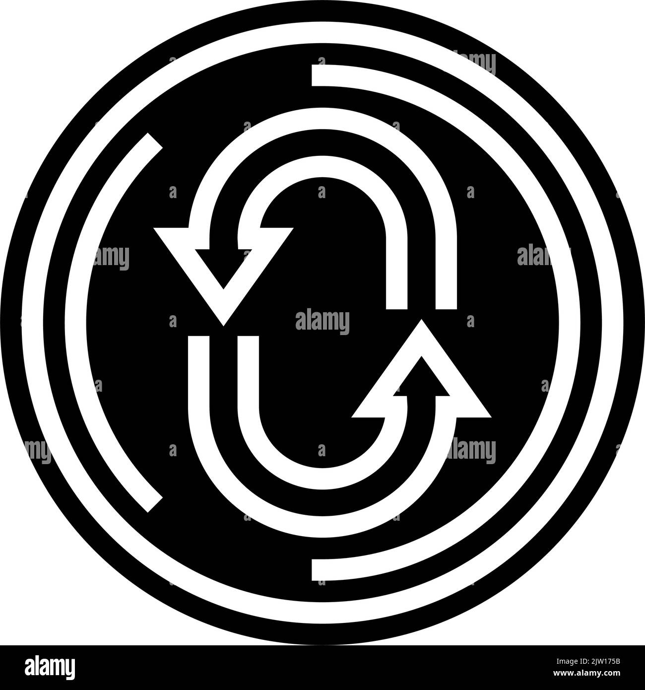 refresh arrow glyph icon vector illustration Stock Vector Image & Art ...