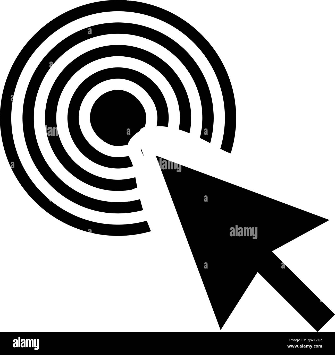 pointer arrow glyph icon vector illustration Stock Vector Image & Art ...