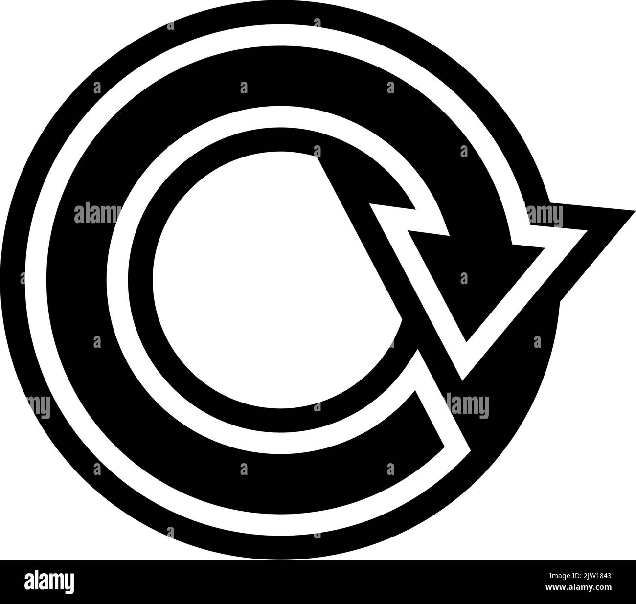 round arrow glyph icon vector illustration Stock Vector Image & Art - Alamy