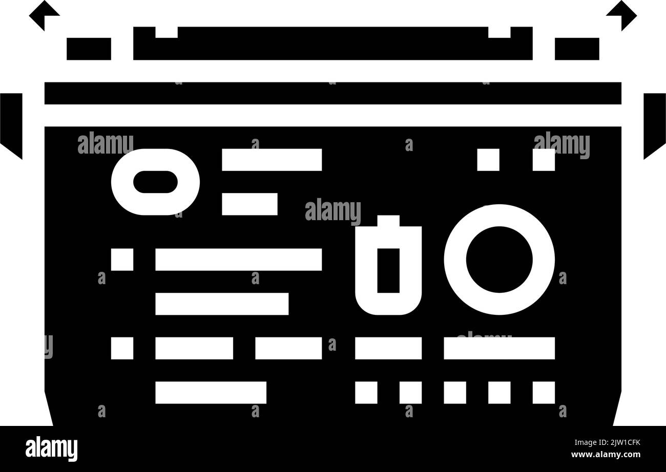 Deep cycle battery glyph icon vector illustration stock vector image