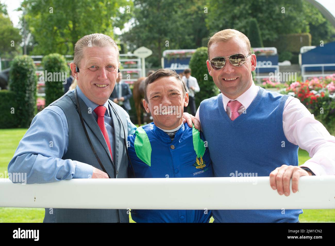 Ascot, Berkshire, UK. 2nd September, 2022. Jockey Frankie Dettori wears
