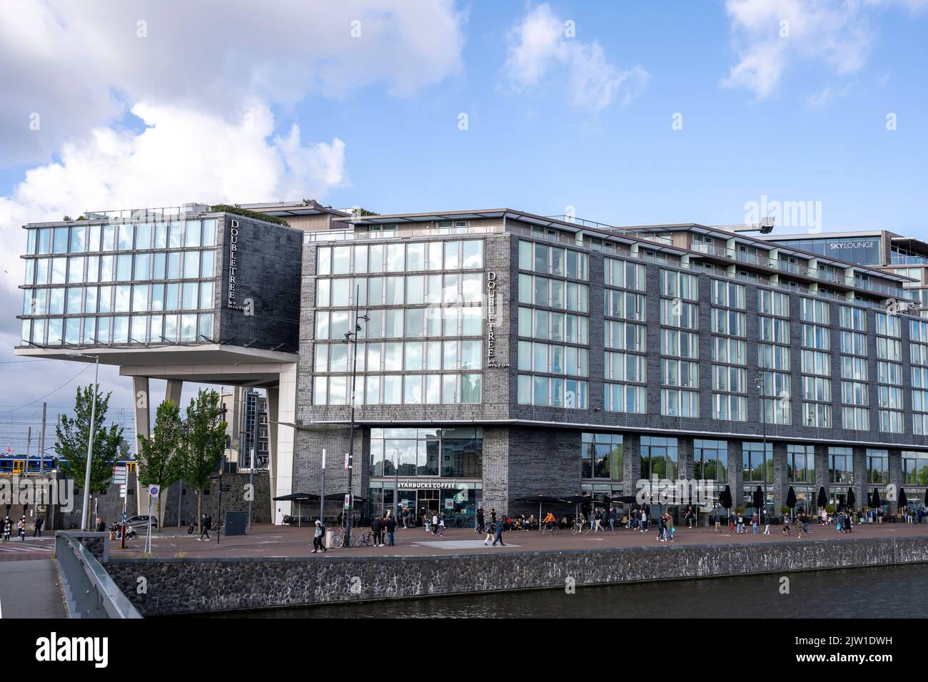 A general view of the Doubletree by Hilton hotel in Amsterdam, Holland. Stock Photo