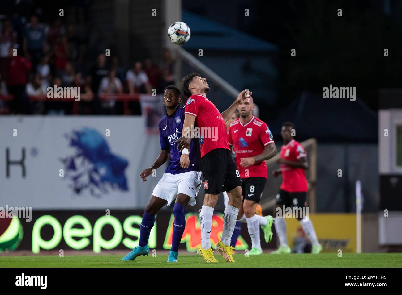 RSCA Futures' Nilson Angulo pictured in action during a soccer match  between RSC Anderlecht Futures (u23) and SK Beveren, Saturday 27 August  2022 in Brussels, on day 3 of the 2022-2023 'Challenger