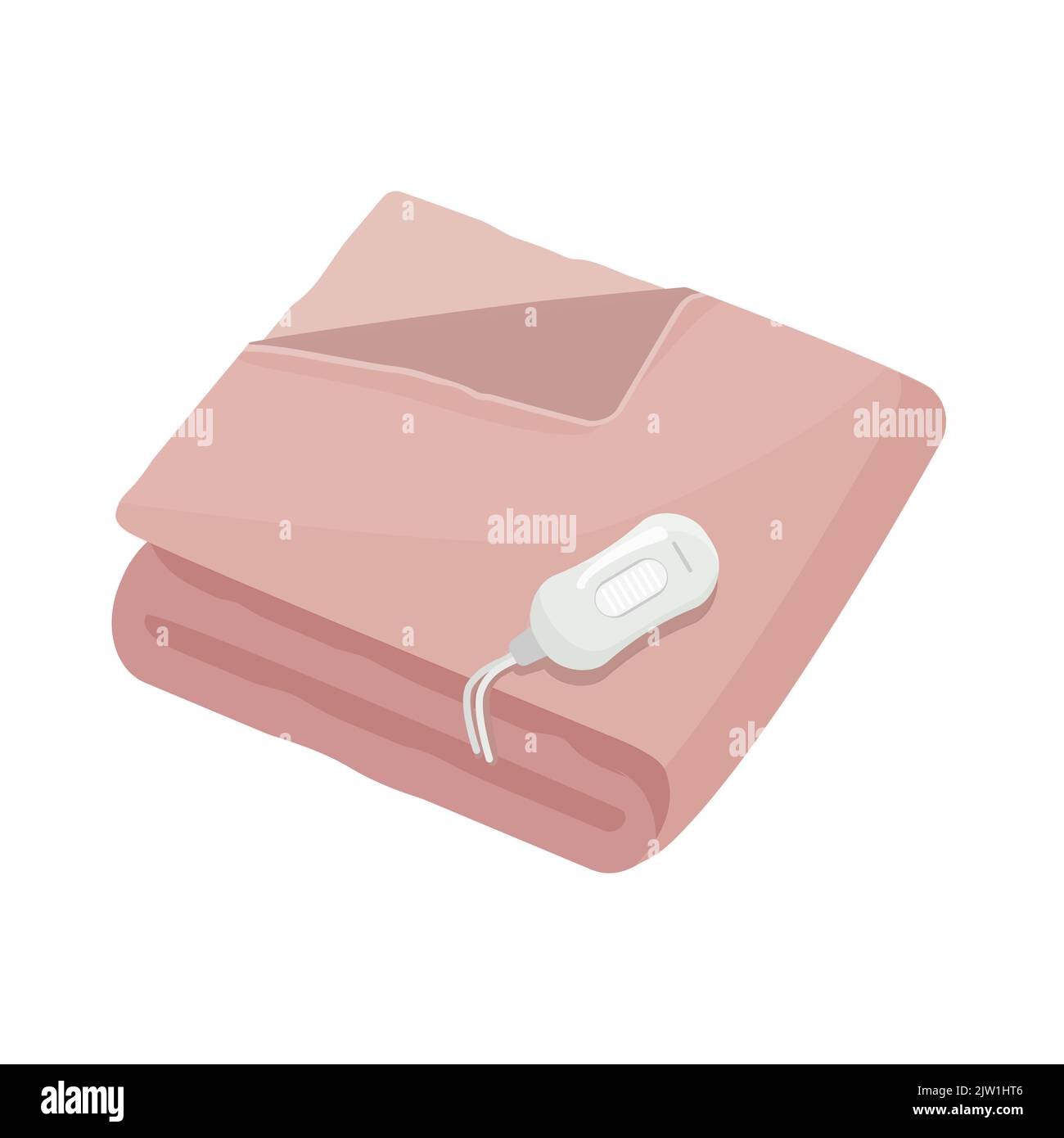 Electric blanket concept. Modern electric blanket for the home. Cartoon