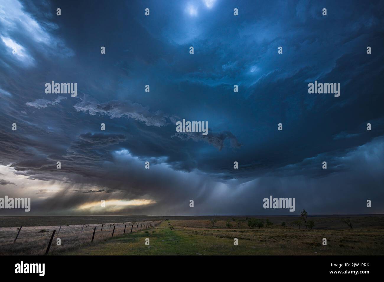 Storm over Norcatur, Kansas Stock Photo