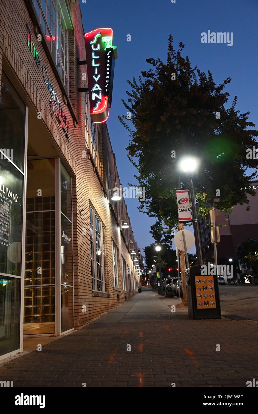 The entertainment district off of South Glenwood Avenue in Raleigh, North Carolina Stock Photo