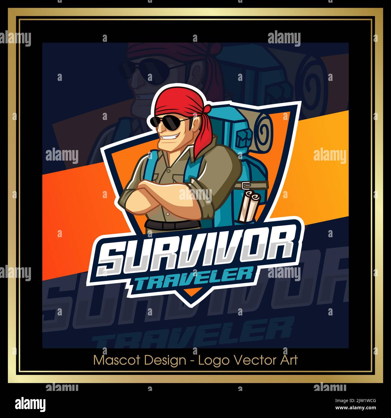 New Mascot logo illustration vector design. Suitable for Company