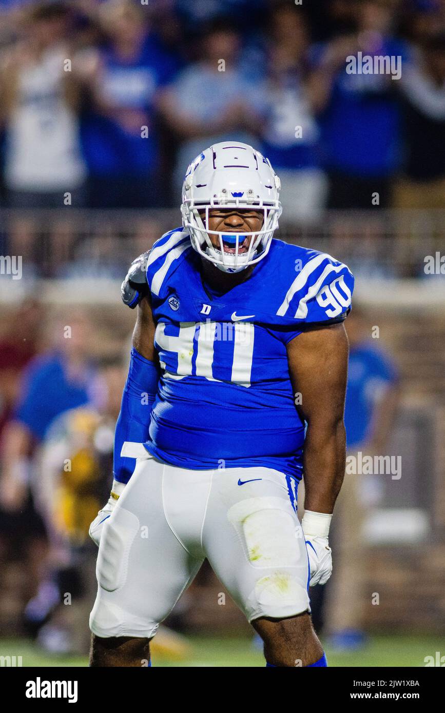 Durham, NC, USA. 2nd Sep, 2022. Duke Blue Devils defensive tackle