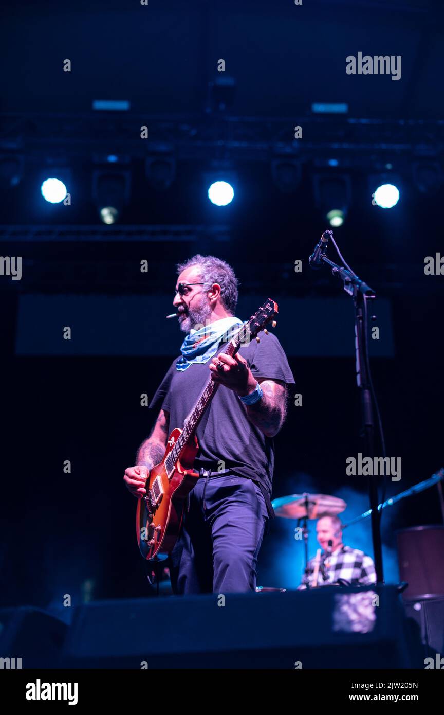 Mexican band Molotov performs live during Vive Latino 2022 Festival in Zaragoza, Spain Stock Photo