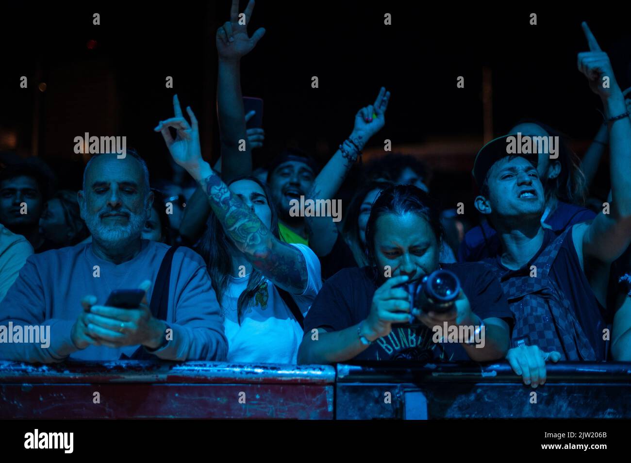 Mexican band Molotov performs live during Vive Latino 2022 Festival in Zaragoza, Spain Stock Photo