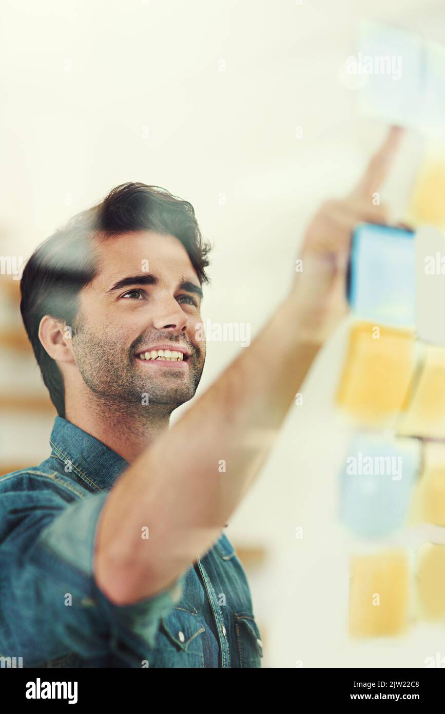 Success is all he sees in his forecasts. a young creative looking at