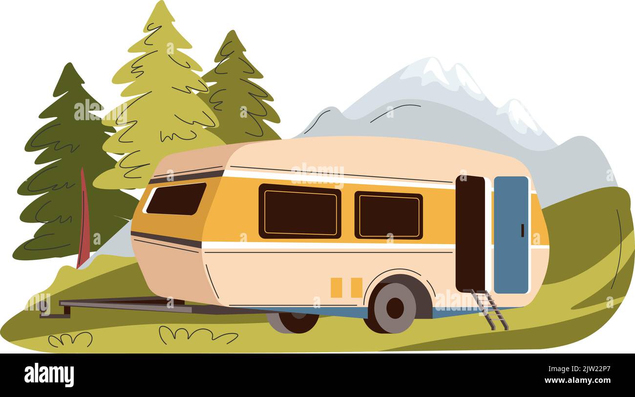 Camper van touring Stock Vector Images - Alamy