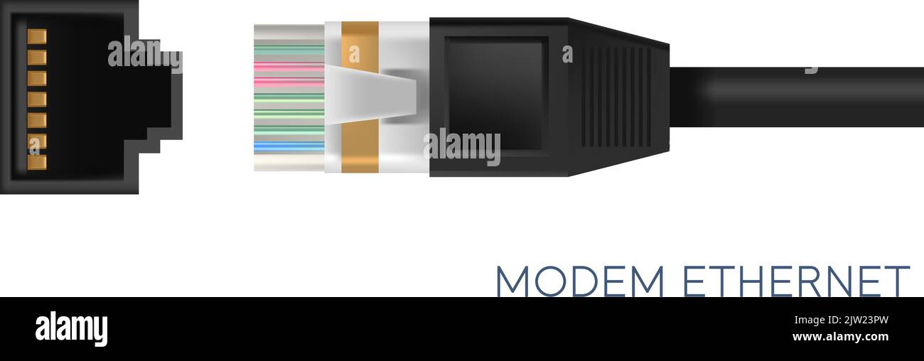 Modem type of connectors for gadgets Stock Vector Image & Art