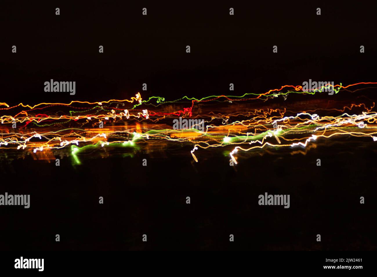 Long Exposure Lights Over Cedar Creek Lake Stock Photo Alamy