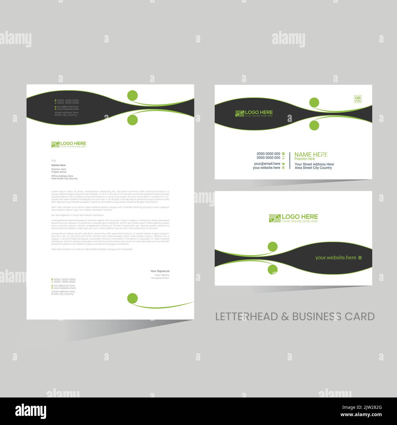 letterhead and business card design Stock Vector Image & Art - Alamy
