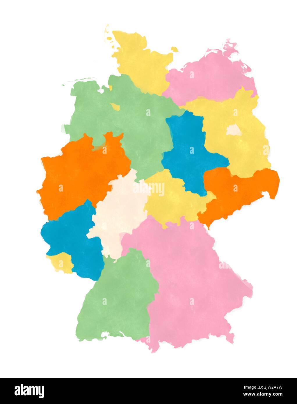 Germany map Cut Out Stock Images & Pictures - Alamy