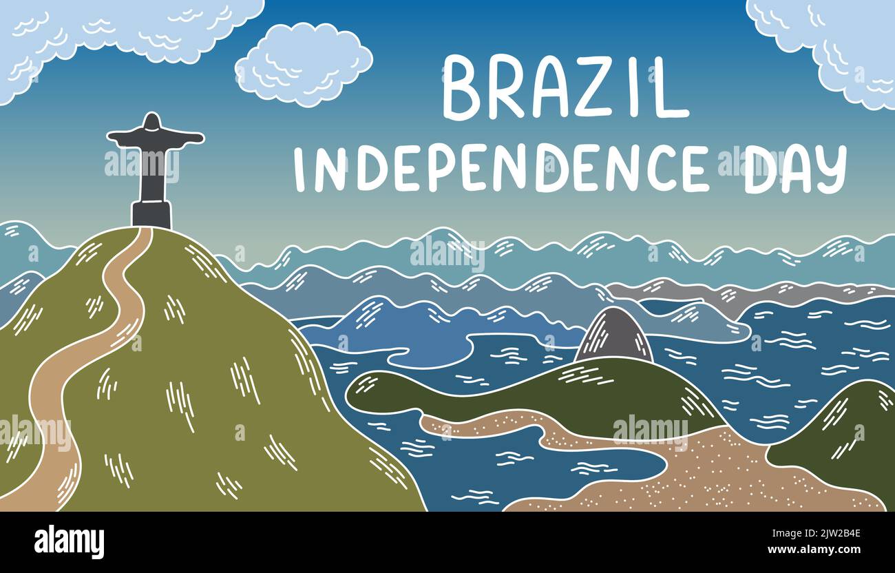 Brazil independence day vector and poster design Stock Vector