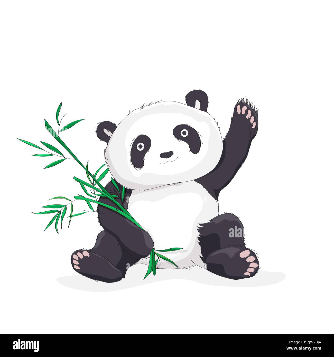 Cute panda drawing on school board with pencil kawaii cartoon vector  character. Adorable and funny animal studying alphabet isolated sticker,  patch Stock Vector Image & Art - Alamy