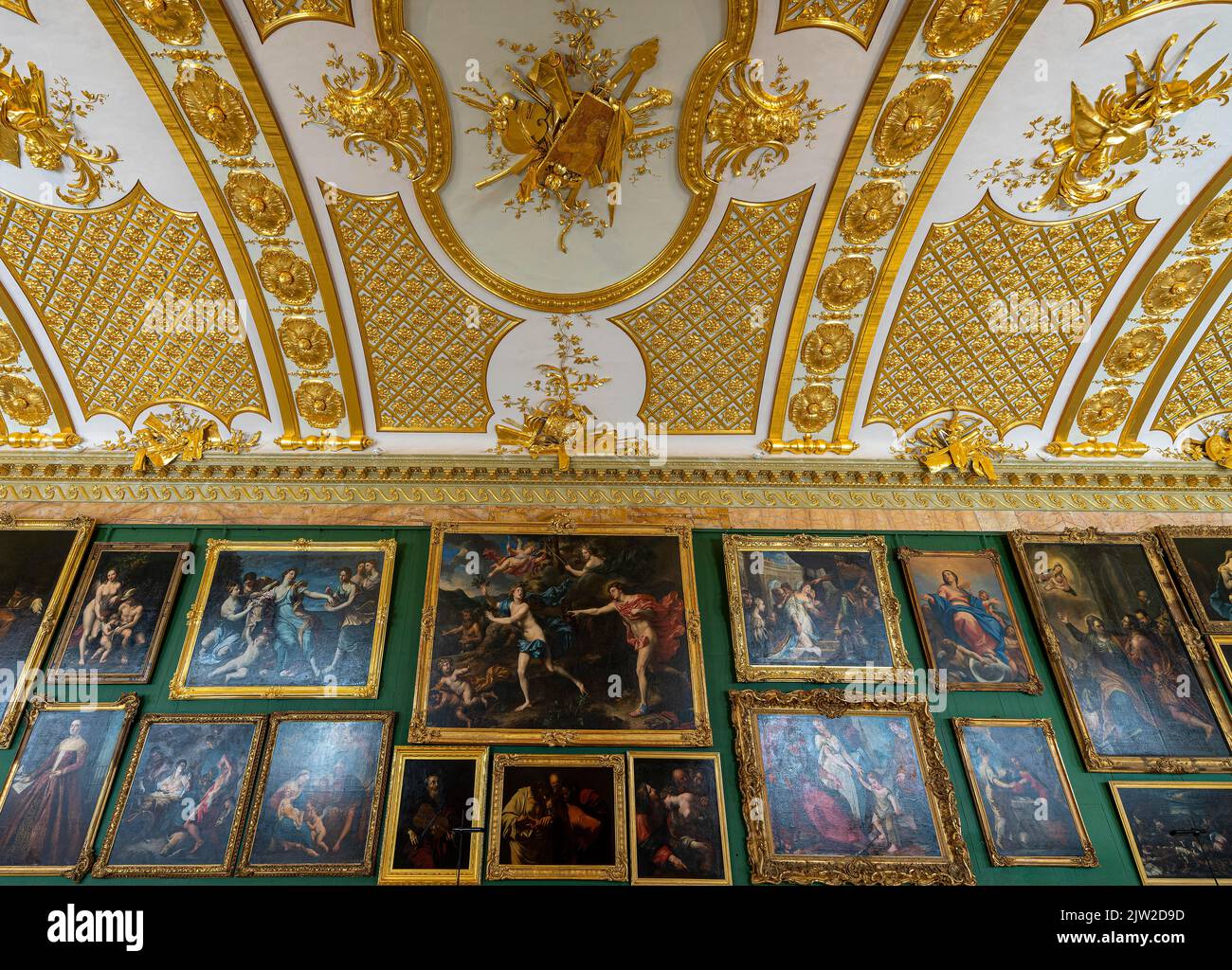 Gallery Hall with the Picture Gallery in Sanssouci, Potsdam, Brandenburg, Germany Stock Photo