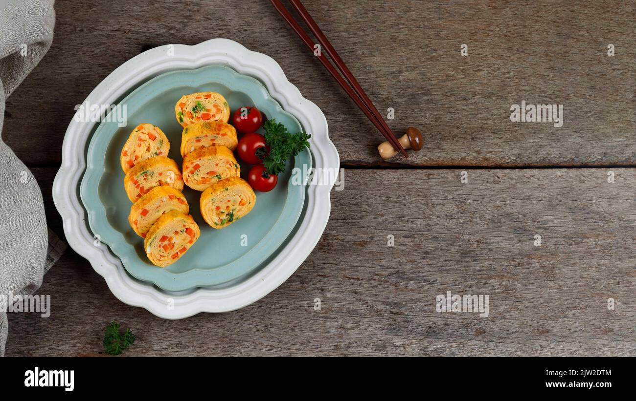 Gyeran Mari, Korean Rolled Omelette, one Various Savory Banchan Hansig